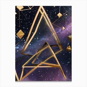 Golden Triangles In Space Canvas Print