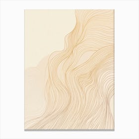 Abstract Wavy Lines Background Canvas Print