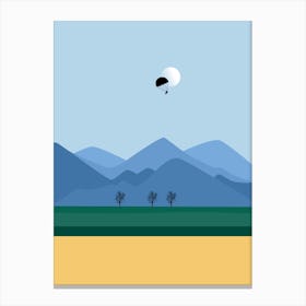 Sky Dive In The Mountains Canvas Print