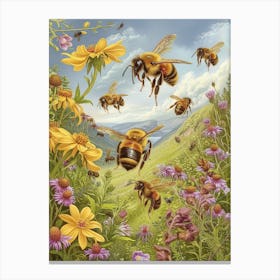 Cuckoo Bee Storybook Illustration 18 Canvas Print