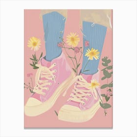 Spring Flowers And Sneakers 3 Canvas Print