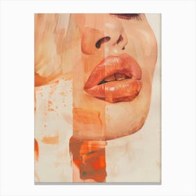 Orange Lips Canvas Print