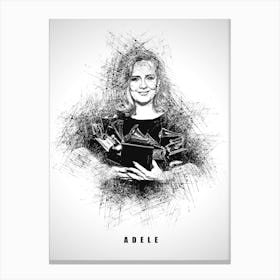 Adele Rapper Sketch Canvas Print