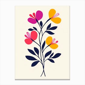 Flowers On A Branch Canvas Print