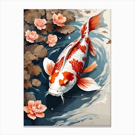 Aesthetic Koi Fish Canvas Print