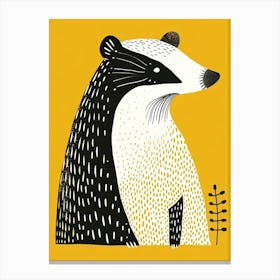 Yellow Badger 2 Canvas Print