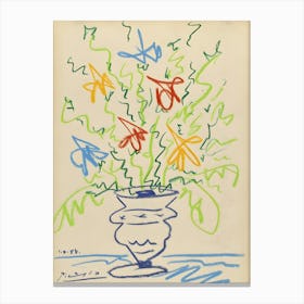 Flowers In A Vase by Picasso Canvas Print