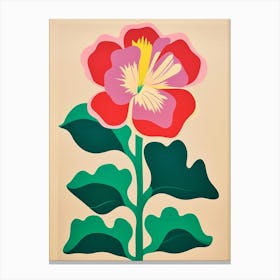 Cut Out Style Flower Art Amaryllis Canvas Print