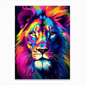 Colorful Lion Canvas Print