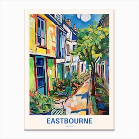 Eastbourne England 6 Uk Travel Poster Canvas Print