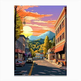 Bellingham Washington Retro Pop Art 15 Canvas Print