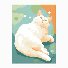 White Cat 13 Canvas Print