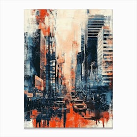 Abstract Grunge Of Cityscape Canvas Print