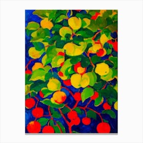 Sour Cherry Fruit Vibrant Matisse Inspired Painting Fruit Canvas Print