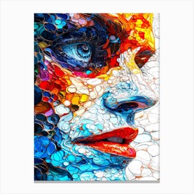 Thought Provoking - Colorful Face Canvas Print