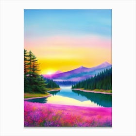 Sunset In The Mountains 4 Canvas Print