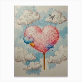 Heart On A Stick Canvas Print