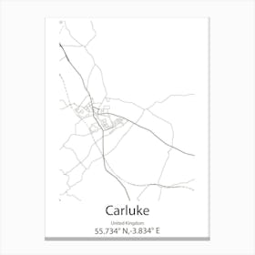 Carluke,United Kingdom Minimalist Map Lienzo