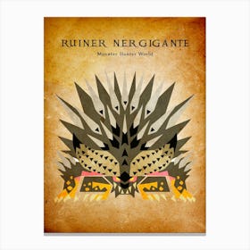 Ruiner Nergigante Vintage Canvas Print