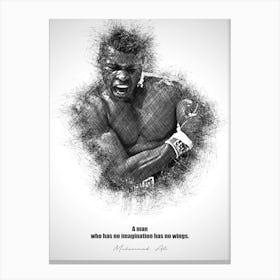 Muhammad Ali Sketch 7 Canvas Print