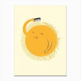 Sun Brushing Hair Canvas Print