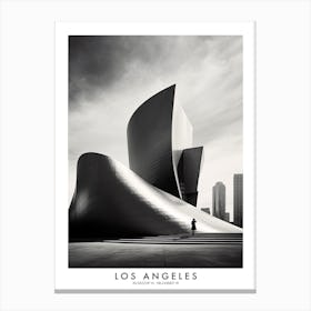Poster Of Los Angeles, Black And White Analogue Photograph 2 Canvas Print
