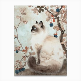Ragdoll Cat Japanese Illustration 4 Canvas Print