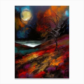 Scotland Colorful Landscape Painting Canvas Print