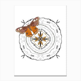 Mandala Cute Butterfly Canvas Print