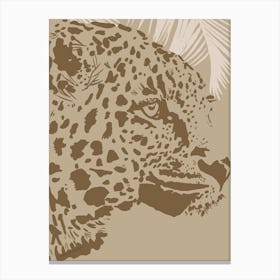 Cheetah Face Neutral Canvas Print