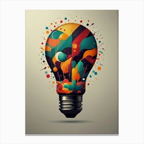 Abstract Light Bulb Canvas Print