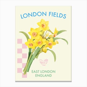 London Fields Flower Poster Canvas Print