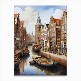 Amsterdam Canals Canvas Print