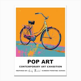 Retro Bicycle Pop Art 2 Canvas Print
