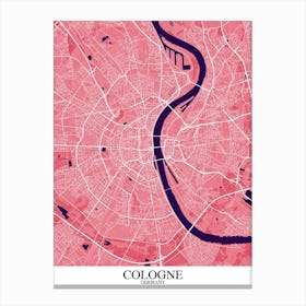 Cologne Pink Purple Canvas Print