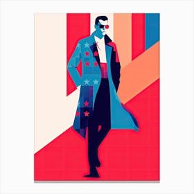 Man In A Coat, Pop art Canvas Print