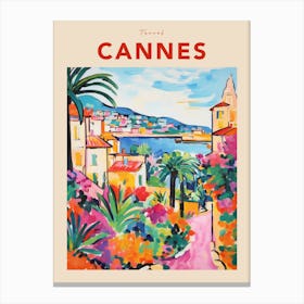 Cannes France 7 Fauvist Travel Poster Canvas Print