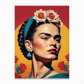 Frida Kahlo Portrait (16) Canvas Print