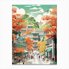 Beijing In Autumn Fall Travel Art 4 Canvas Print