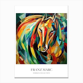 Franz Marc Inspired Horses Collection Painting 03 Canvas Print