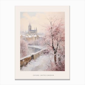 Dreamy Winter Painting Poster Oxford United Kingdom 1 Canvas Print
