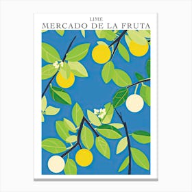 Mercado De La Fruta Lime Illustration 1 Poster Canvas Print