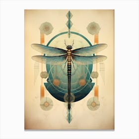 Dragonfly Geometric 11 Canvas Print
