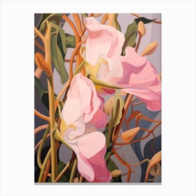 Sweet Pea 4 Flower Painting Canvas Print