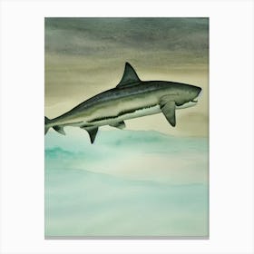 Basking Shark II Storybook Watercolour Canvas Print