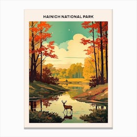 Hainich National Park Midcentury Travel Poster Canvas Print