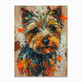 Yorkshire Terrier Acrylic Painting 11 Canvas Print