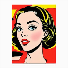 Electric Pop: A Portrait of Power and Expression Pop Art Canvas Print