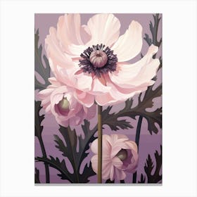 Floral Illustration Anemone 4 Canvas Print
