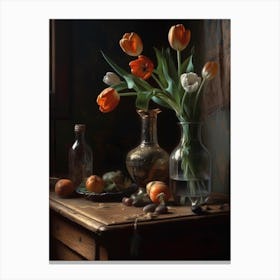 Tulips And Oranges, Still life, Printable Wall Art, Still Life Painting, Vintage Still Life, Still Life Print, Gifts, Vintage Painting, Vintage Art Print, Moody Still Life, Kitchen Art, Digital Download, Personalized Gifts, Downloadable Art, Vintage Prints, Vintage Print, Vintage Art, Vintage Wall Art, Oil Painting, Housewarming Gifts, Neutral Wall Art, Fruit Still Life, Personalized Gifts, Gifts, Gifts for Pets, Anniversary Gifts, Birthday Gifts, Gifts for Friends, Christmas Gifts, Gifts for Boyfriend, Gifts for Wife, Gifts for Mom, Gifts for Husband, Gifts for Her, Custom Portrait, Gifts for Girlfriend, Gifts for Him, Gifts for Sister, Gifts for Dad, Couple Portrait, Portrait From Photo, Anniversary Gift Canvas Print